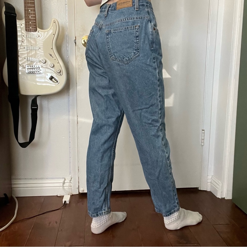 Blue Mid-High Rise Jeans - Picture 2 of 4